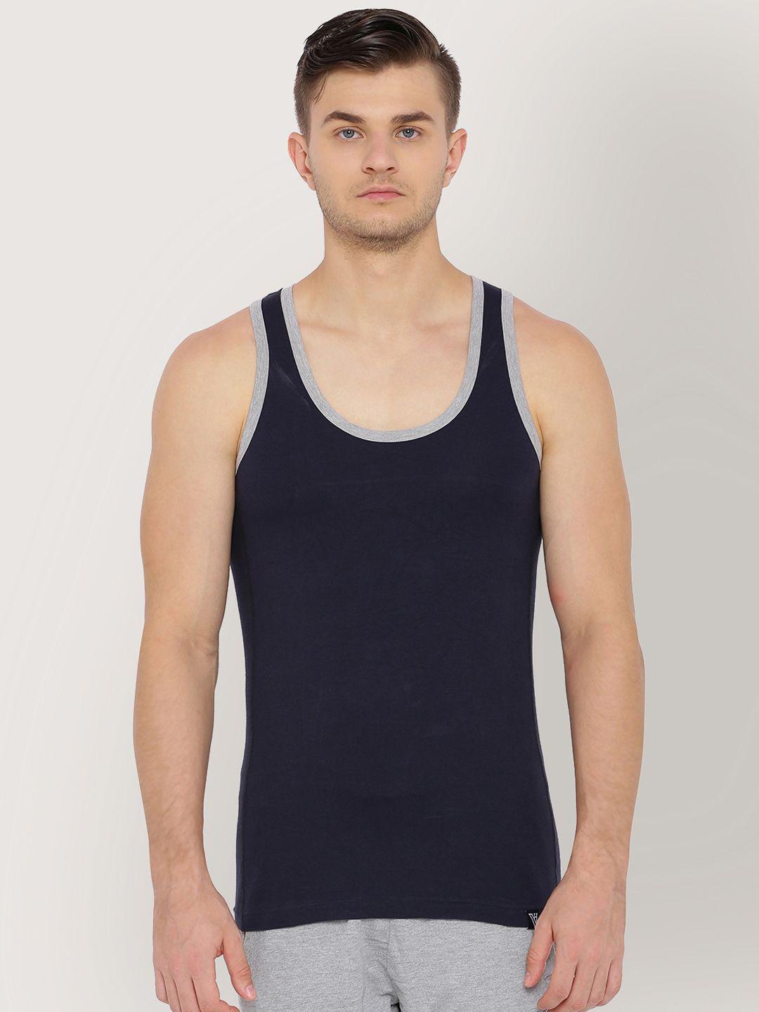 van heusen athleisure men solid quick dry ultra soft gym vest 60071