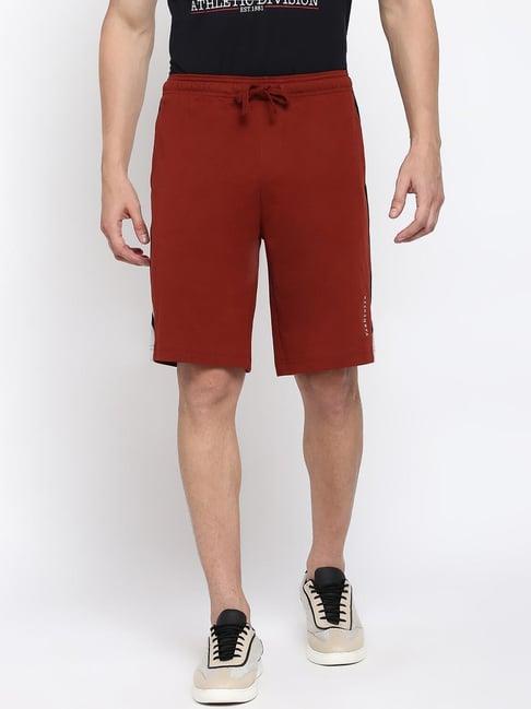 van heusen athleisure regular fit smart tech easy stain release shorts - fired brick