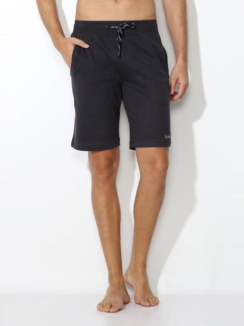 van heusen athleisure regular fit smart tech easy stain release solid knit shorts - graphite