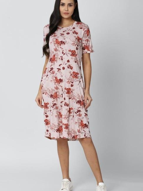 van heusen beige printed dress