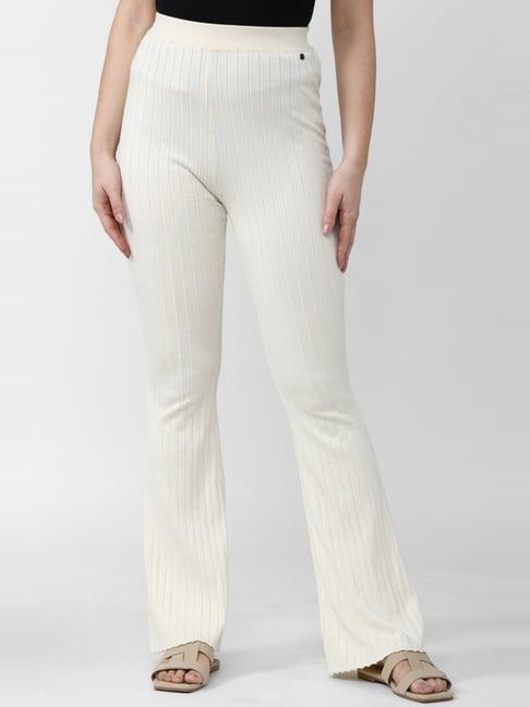 van heusen beige striped trousers