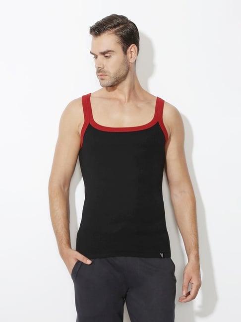 van heusen black cotton classic fit vest