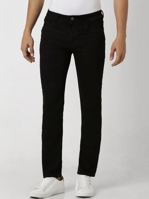 van heusen black cotton slim fit jeans