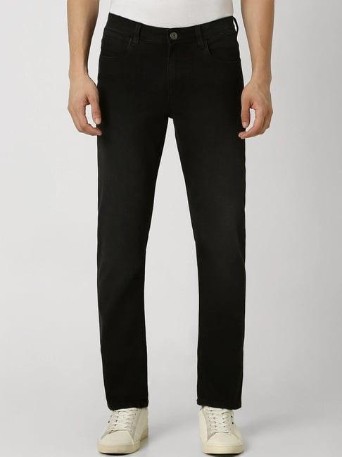 van heusen black cotton slim fit jeans