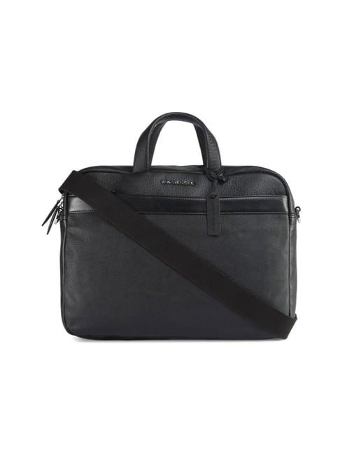 van heusen black laptop messenger bag