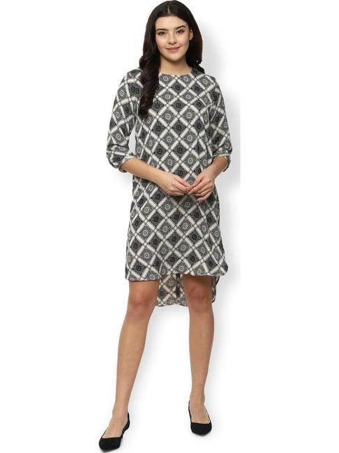 van heusen black printed dress