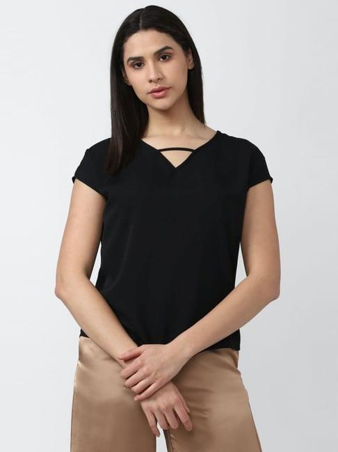 van heusen black regular fit top