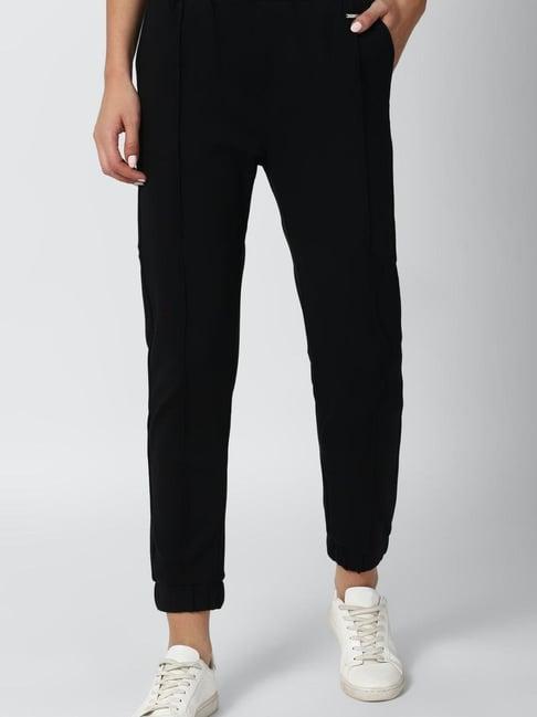 van heusen black tapered fit trousers