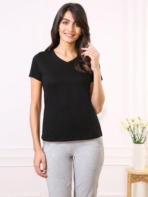 van heusen black v neck t-shirt