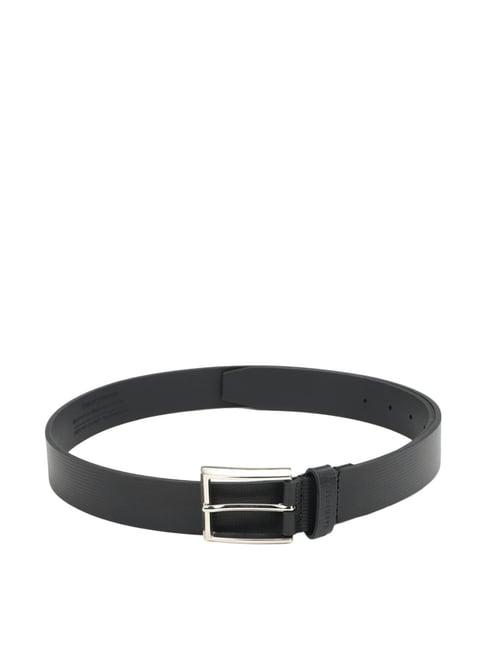 van heusen black waist belt for men