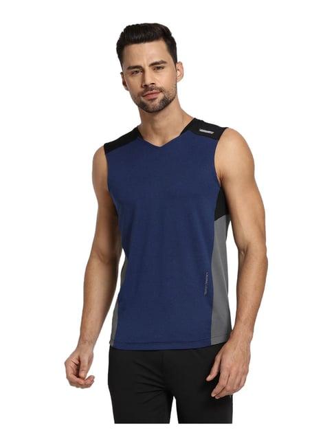 van heusen blue & grey sports t-shirt