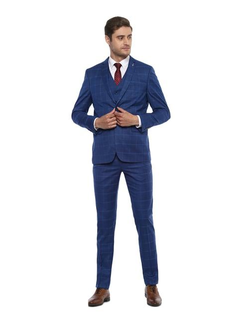 van heusen blue 4-piece suit