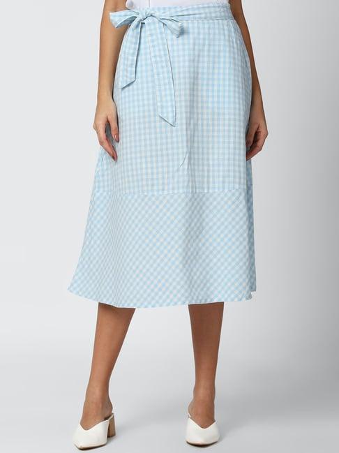 van heusen blue checks skirt