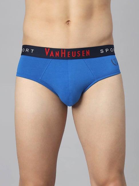 van heusen blue cotton comfort fit briefs