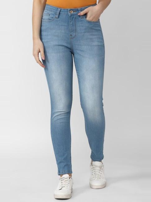 van heusen blue cotton mid rise jeans