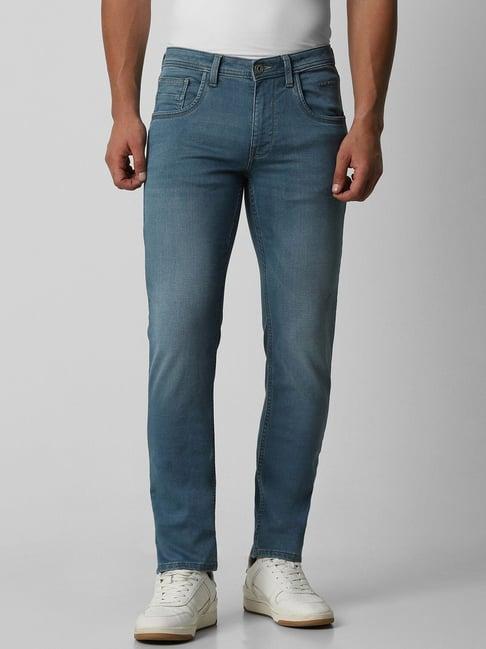 van heusen blue cotton slim fit jeans