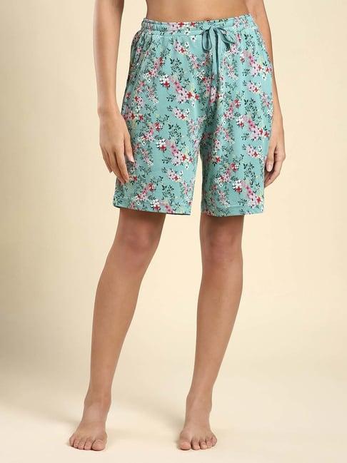 van heusen blue floral print shorts