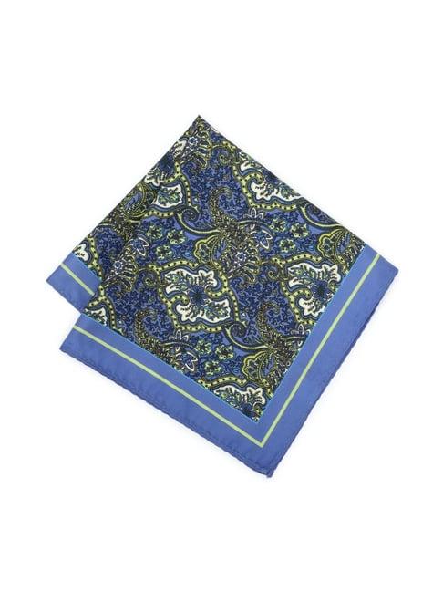 van heusen blue printed pocket square