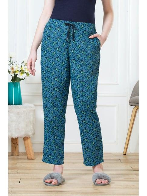 van heusen blue printed pyjamas