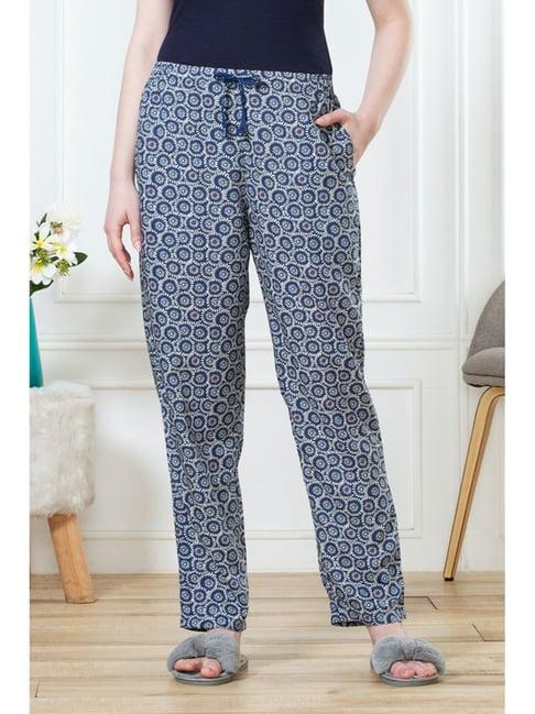 van heusen blue printed pyjamas