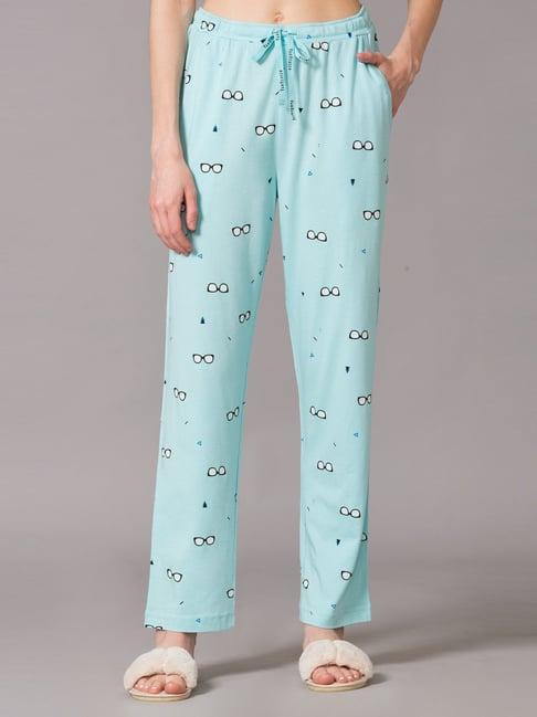 van heusen blue printed pyjamas