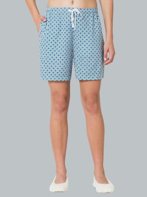 van heusen blue printed shorts