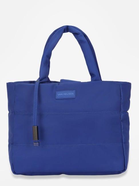 van heusen blue pu quilted handbag