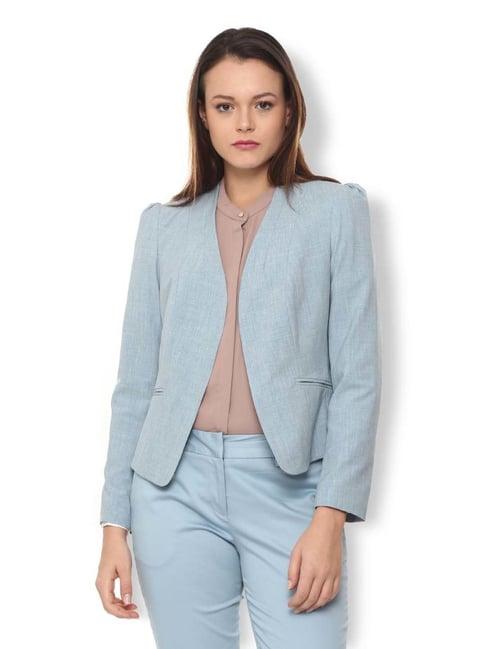 van heusen blue textured pattern blazer