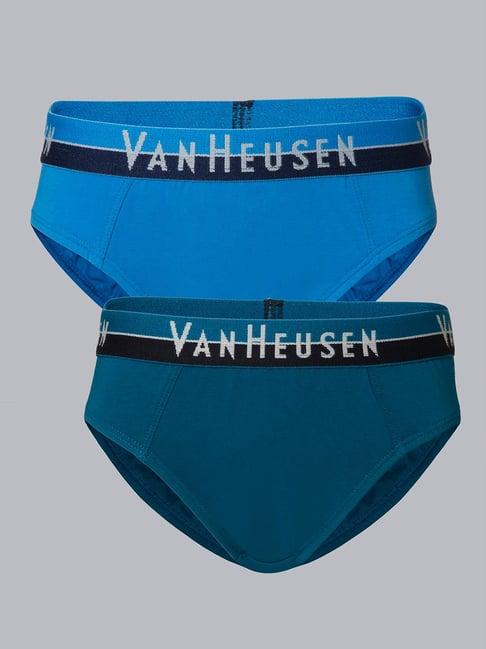 van heusen boys anti bacterial and colour fresh solid briefs - pack of 2 - deep lagoon , aster blue
