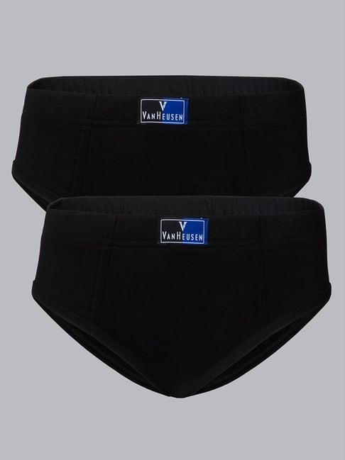 van heusen boys anti bacterial and colour fresh solid briefs - pack of 2 - pure black