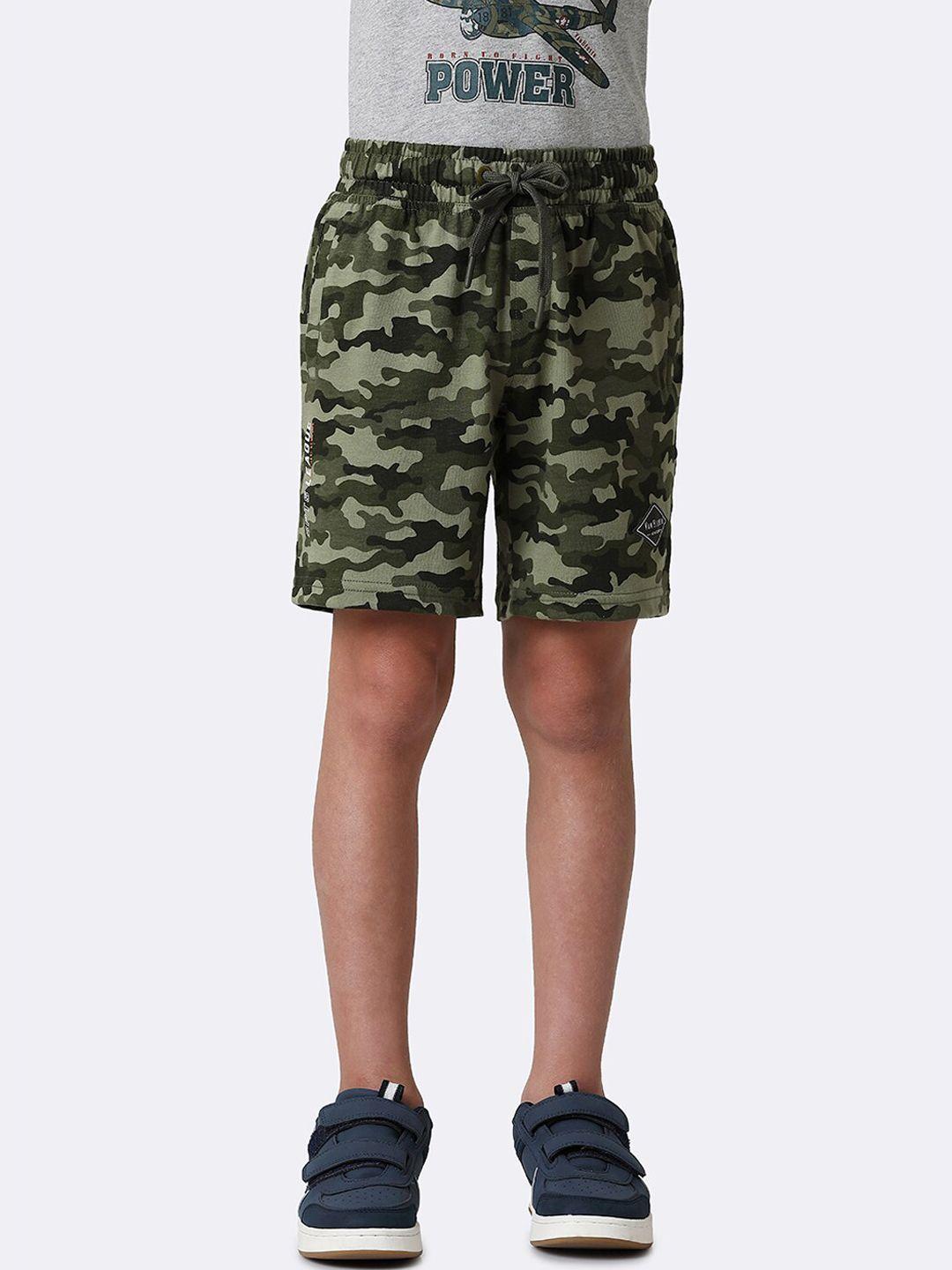 van heusen boys camouflage printed high-rise shorts