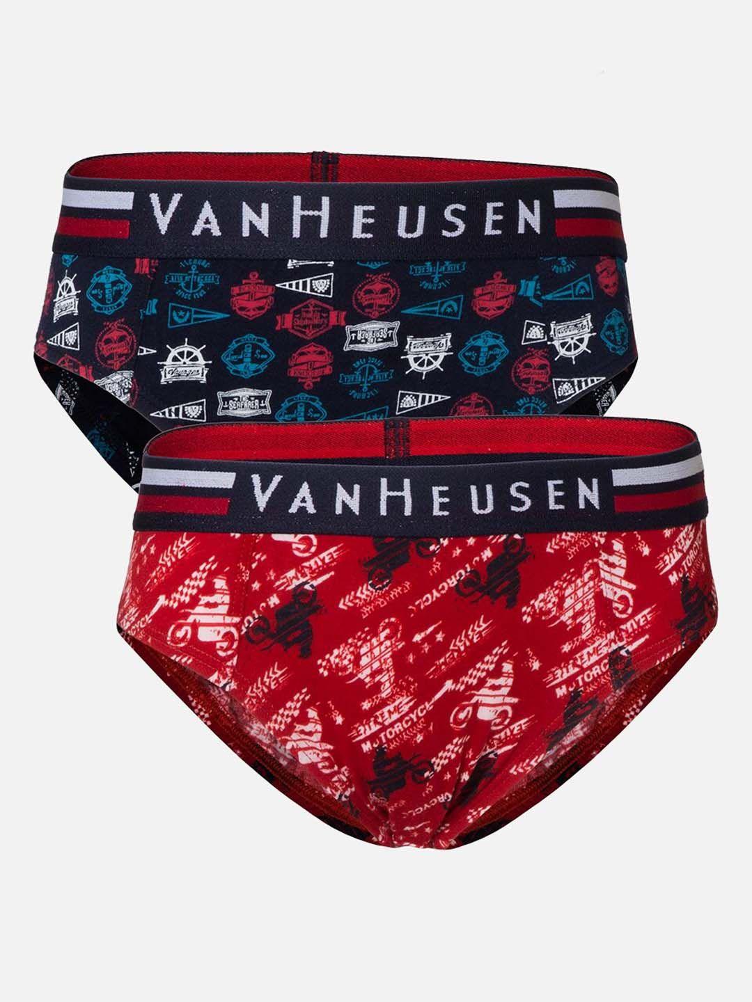 van heusen boys pack of 2 abstract printed pure cotton anti bacterial basic briefs