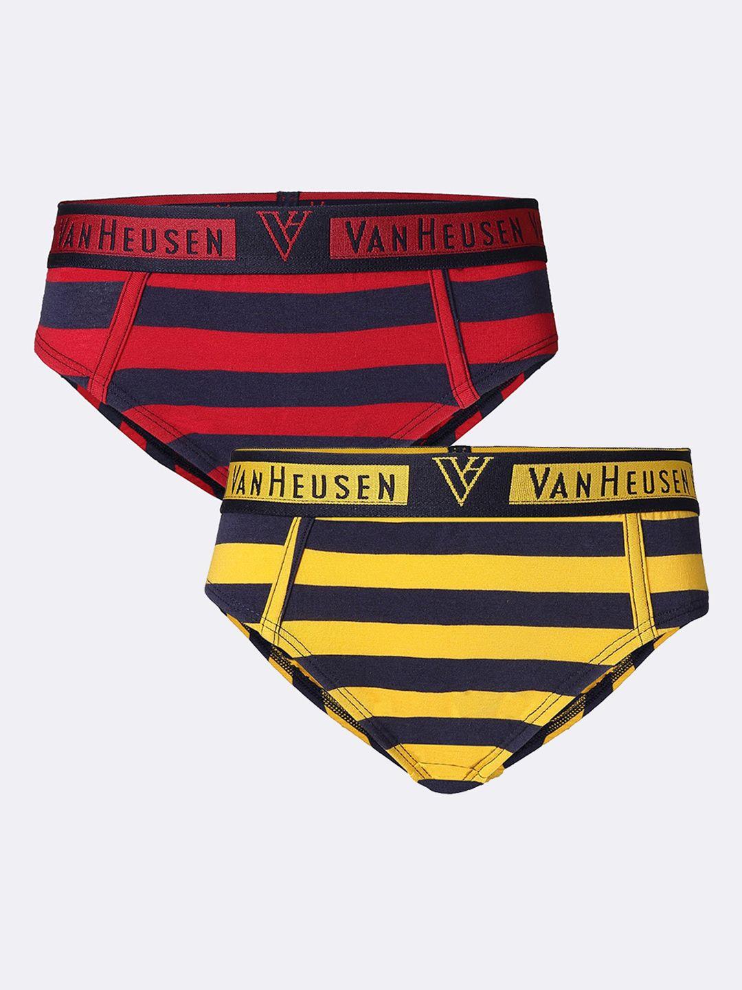 van heusen boys pack of 2 anti-bacterial striped basic briefs