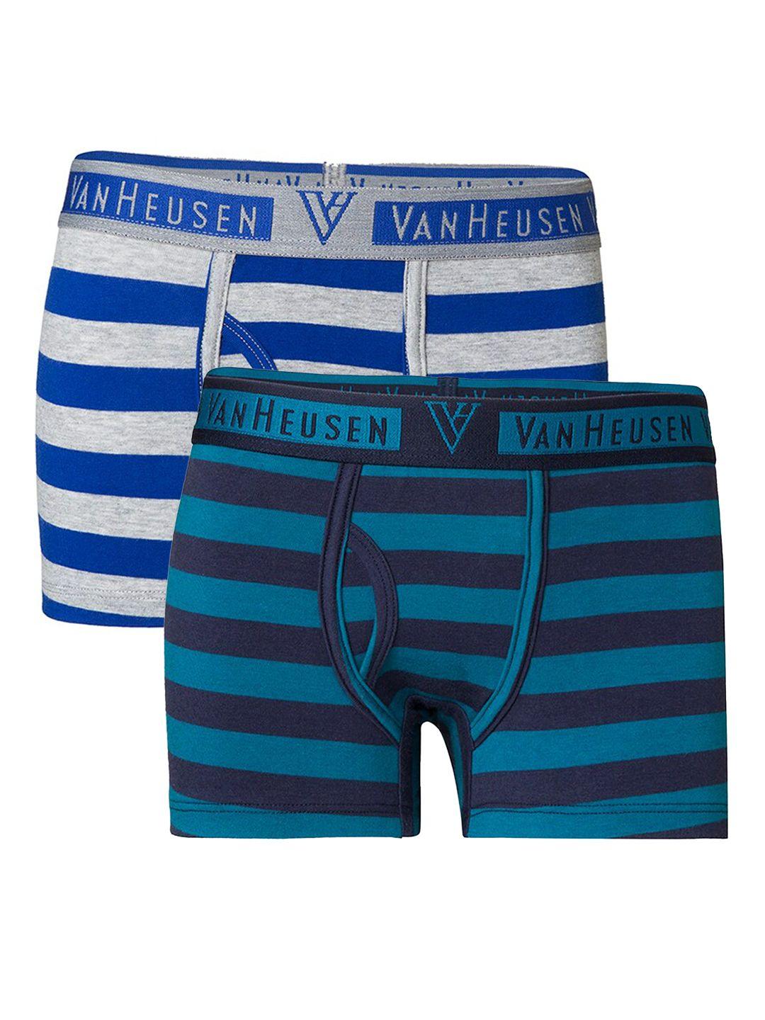 van heusen boys pack of 2 anti-bacterial striped trunks