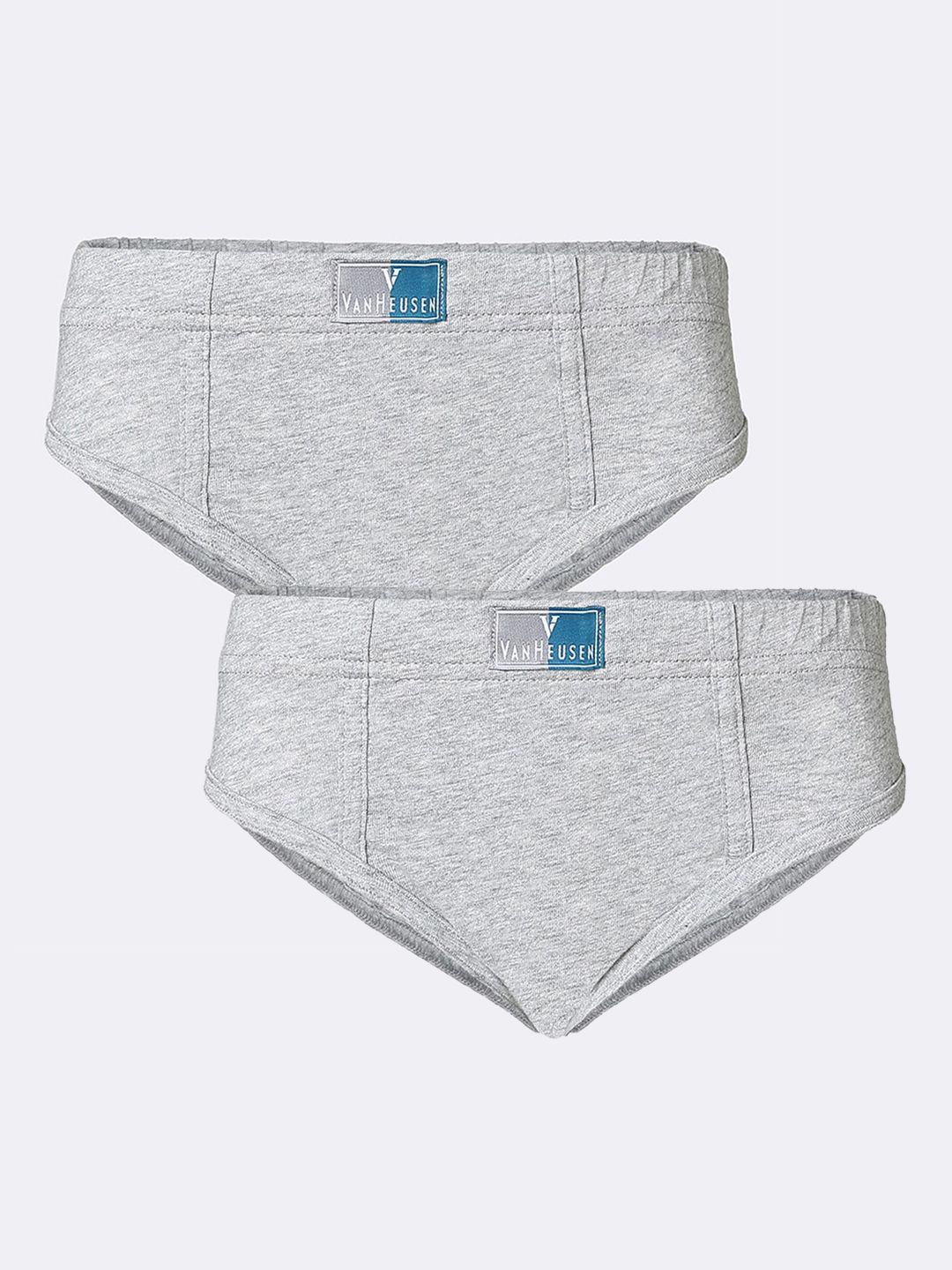 van heusen boys pack of 2 pure combed cotton anti-bacterial basic briefs