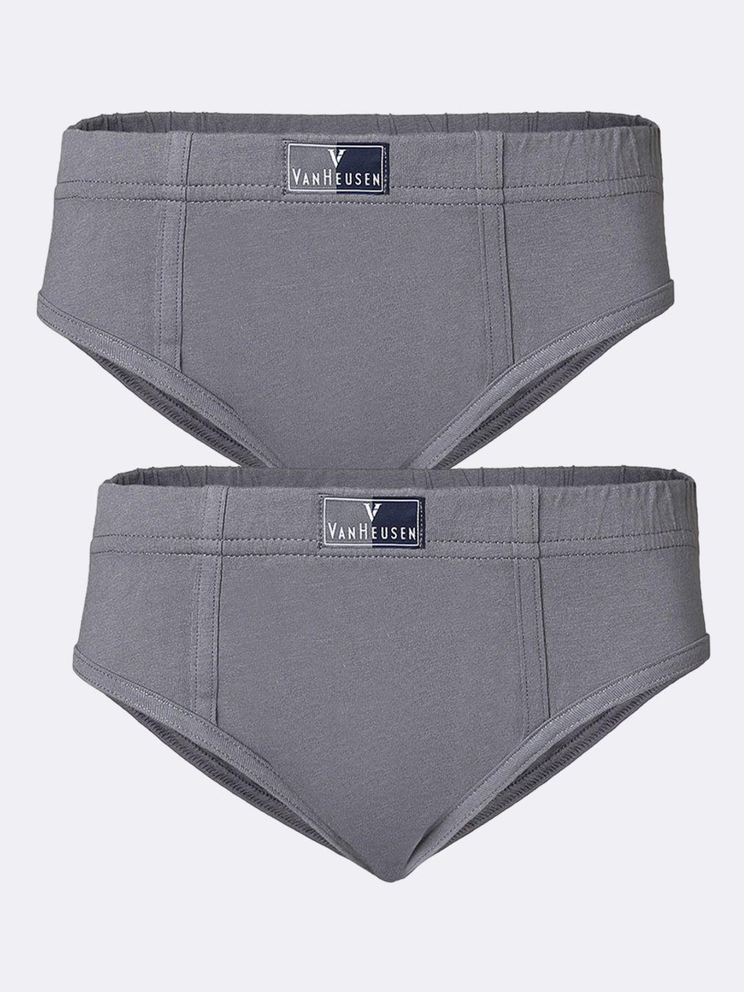 van heusen boys pack of 2 pure combed cotton anti-bacterial basic briefs