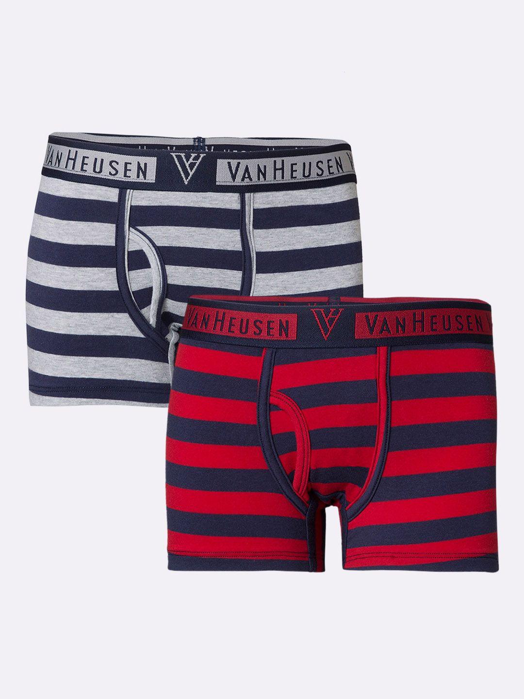 van heusen boys pack of 2 striped anti-bacterial trunks