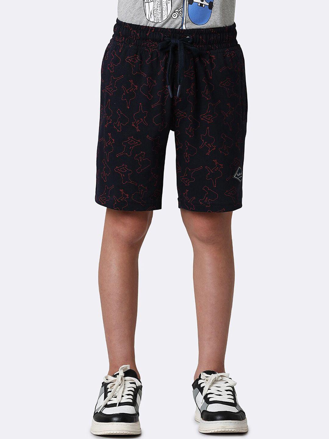 van heusen boys printed high-rise regular fit shorts