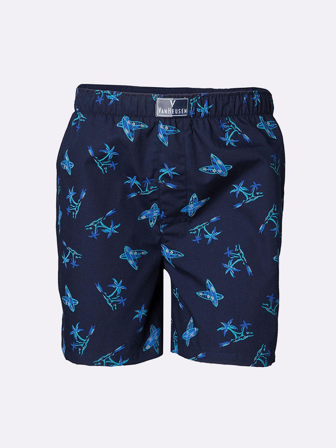 van heusen boys printed pure cotton boxers shorts