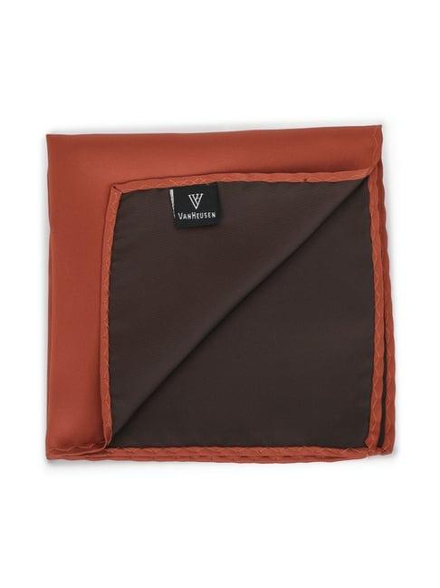 van heusen brown solid pocket square