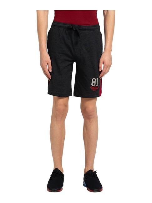 van heusen dark grey regular fit shorts