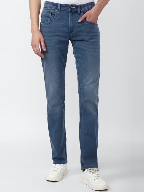 van heusen denim labs blue cotton slim fit jeans