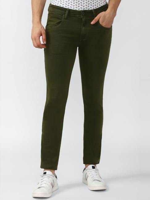 van heusen denim labs green skinny fit jeans