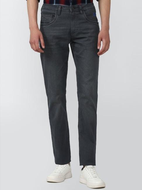 van heusen denim labs grey cotton regular fit jeans