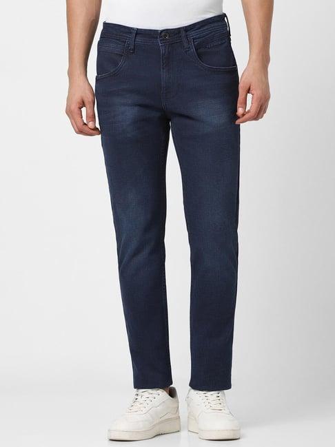 van heusen denim labs navy skinny fit jeans