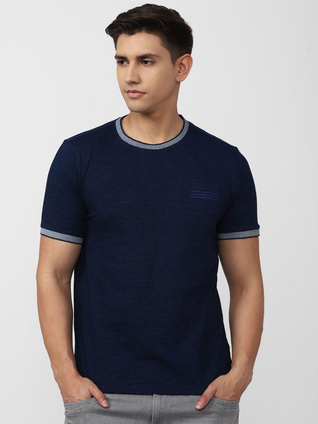 van heusen denim labs round neck short sleeve pure cotton t-shirt