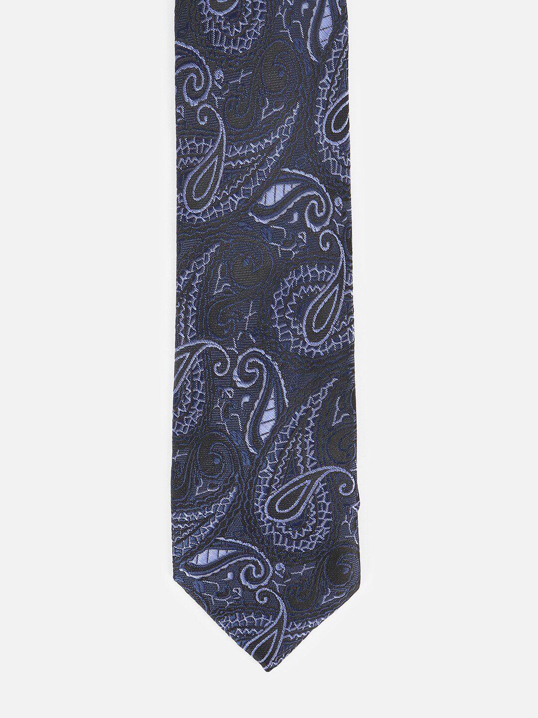 van heusen ethnic motif embroidered casual broad tie