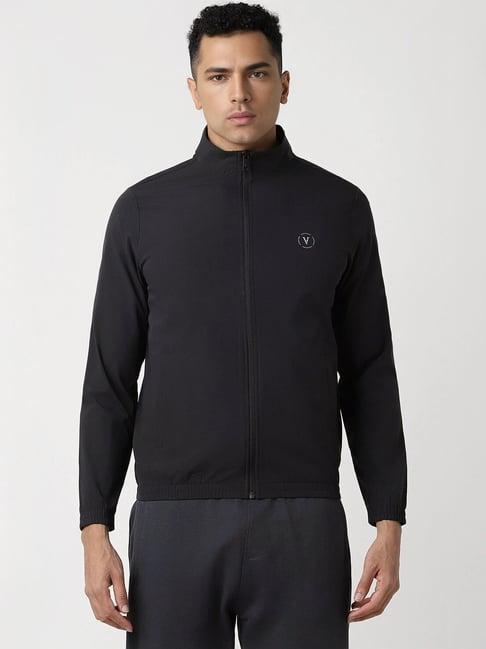 van heusen flex black regular fit jacket