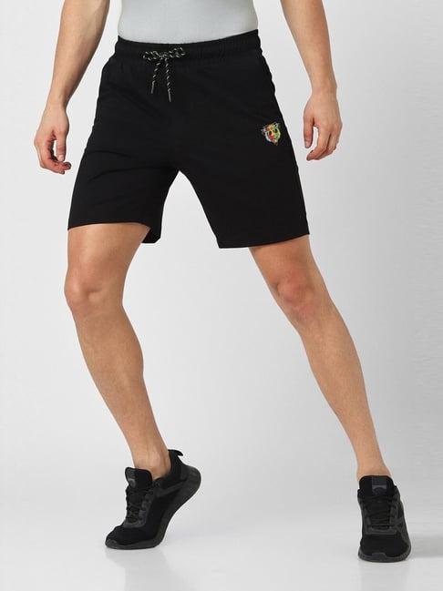 van heusen flex black regular fit shorts