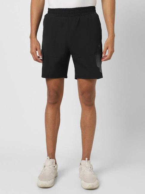 van heusen flex black regular fit shorts